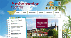 Desktop Screenshot of ambassadortravelltd.com
