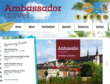 Tablet Screenshot of ambassadortravelltd.com